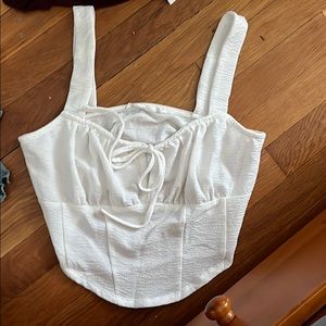 Cute white top never used